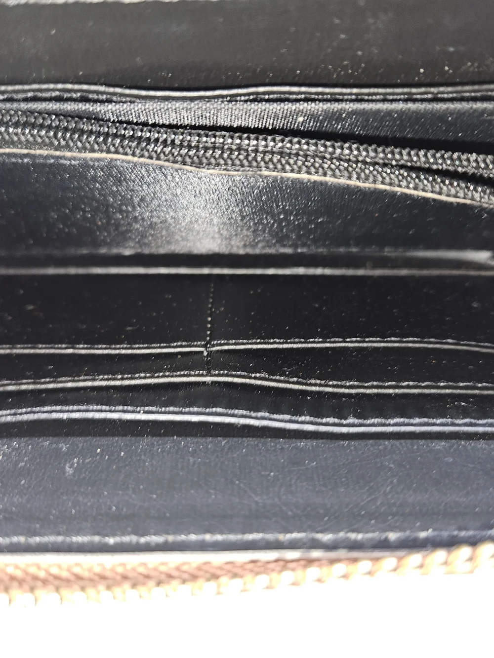 Women's Football Zip Around Wallet Clutch Brown Faux Leather Game Day Organizer
